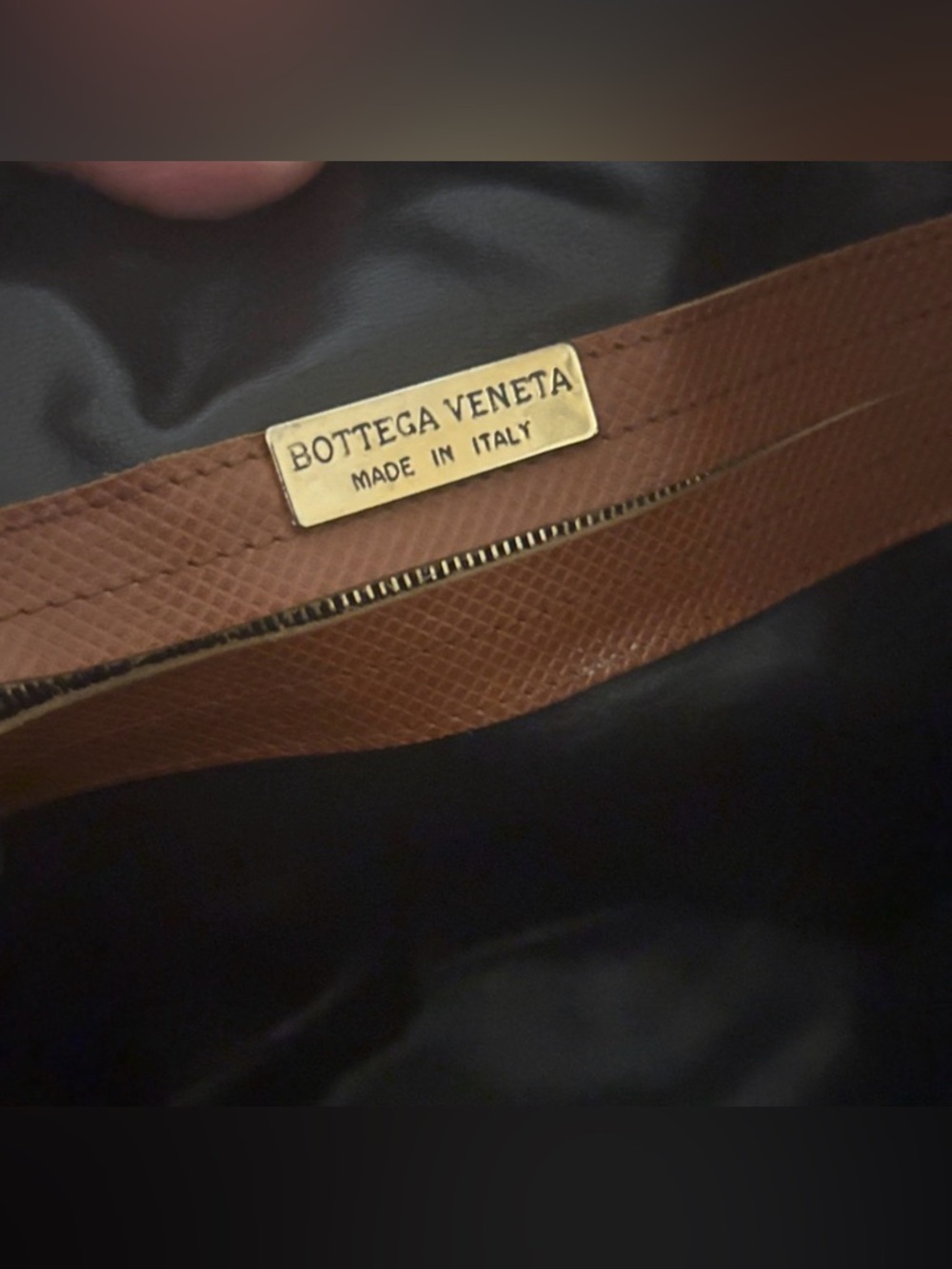 Bottega Veneta Black Travel Bag with Brown Leather Trim - Picture 3 of 6